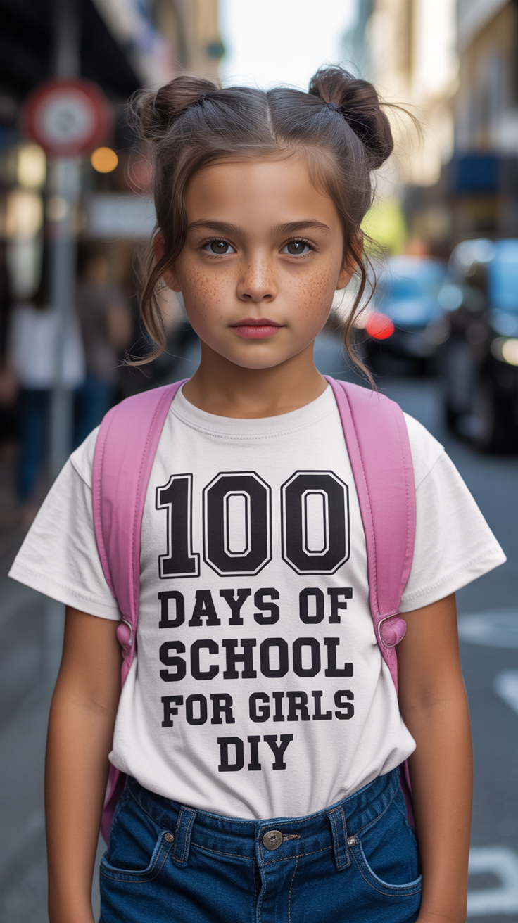 👕 100 Days Of School Shirt For Girls DIY