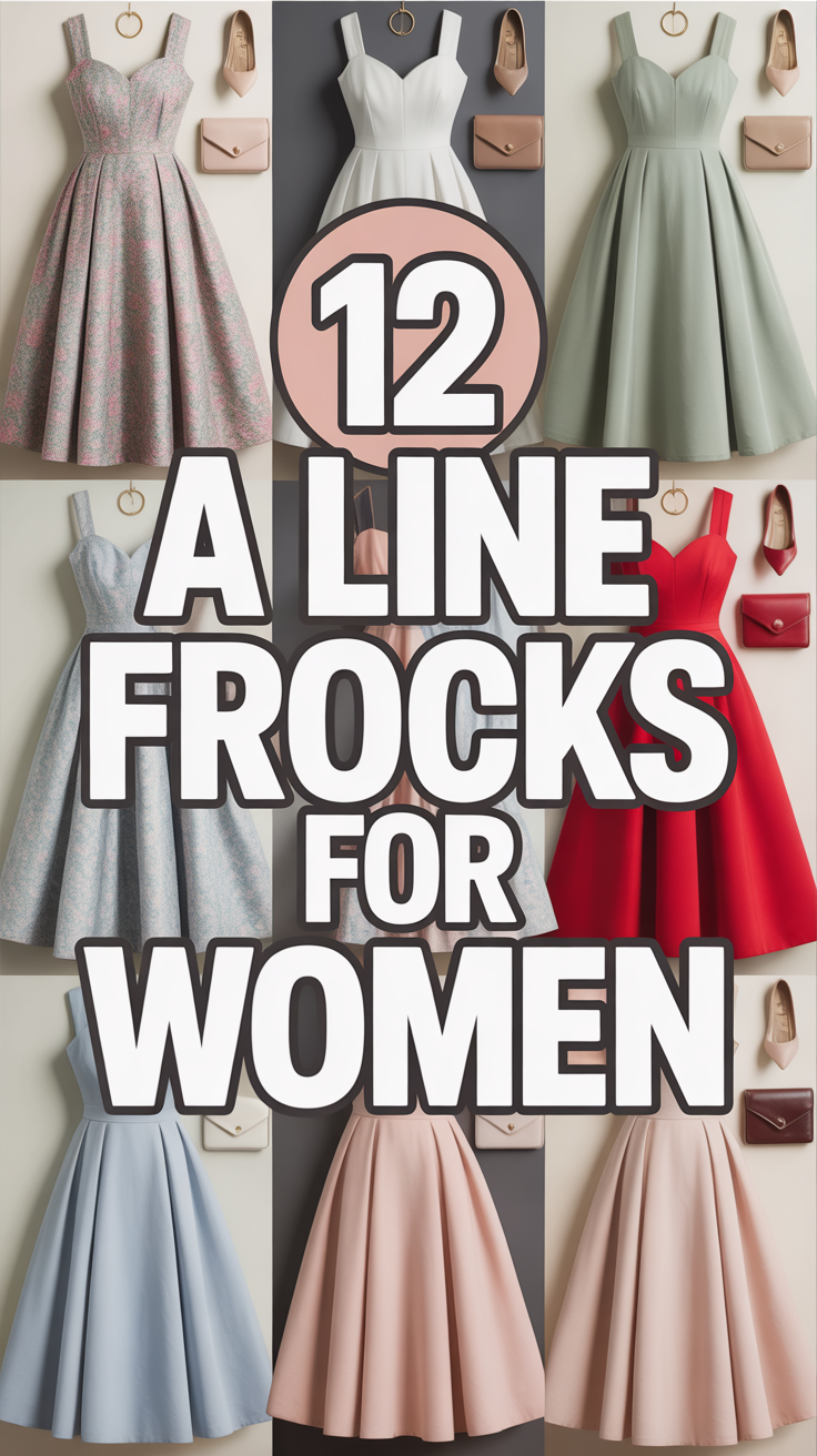 👗 12 A Line Frocks For Women