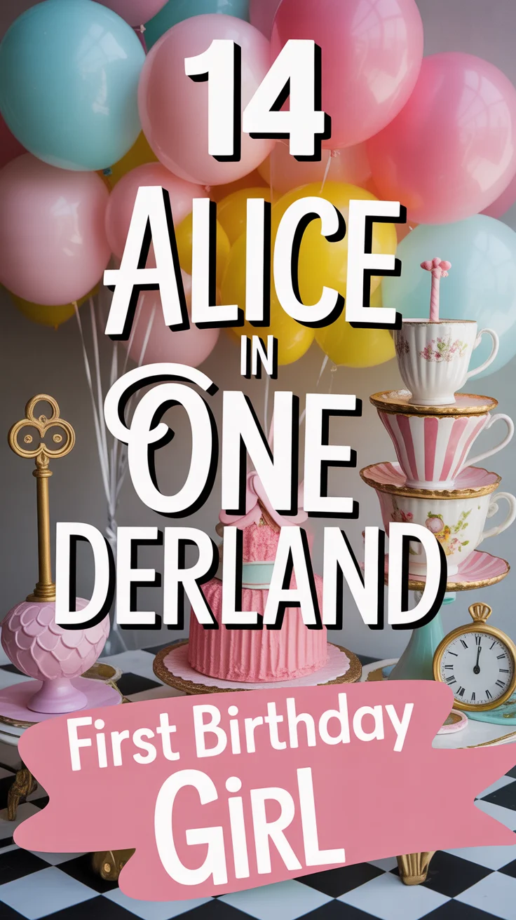 🎀 14 Alice In One Derland First Birthday Girl