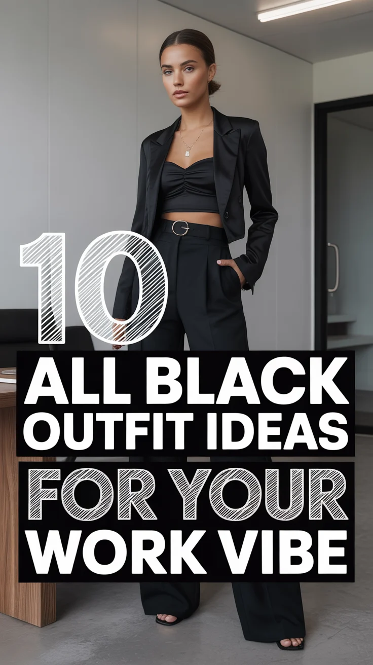 🖤 10 All Black Outfit Ideas For Your Work Vibe