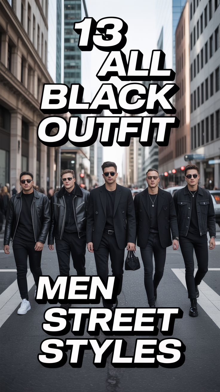 🖤 13 All Black Outfit Men Street Styles