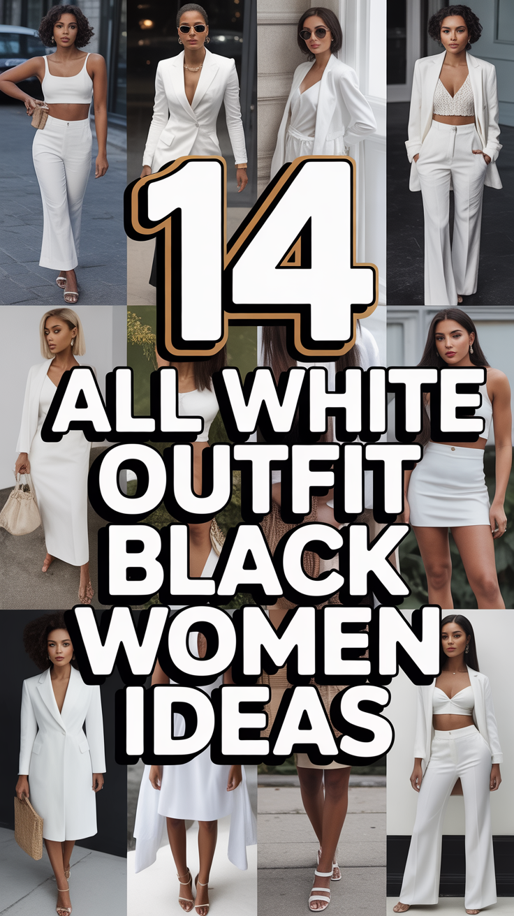 🤍 14 All White Outfit Black Women Ideas