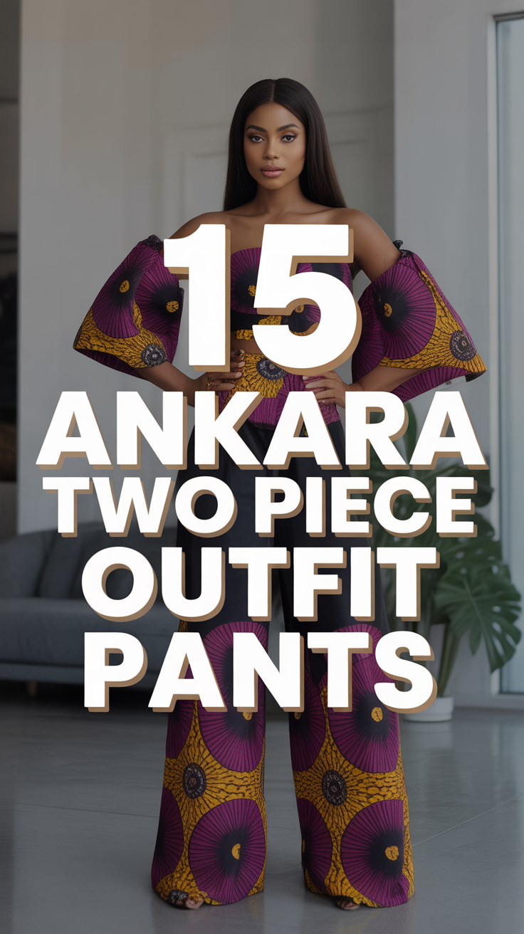 🧵 15 Ankara Two Piece Outfit Pants