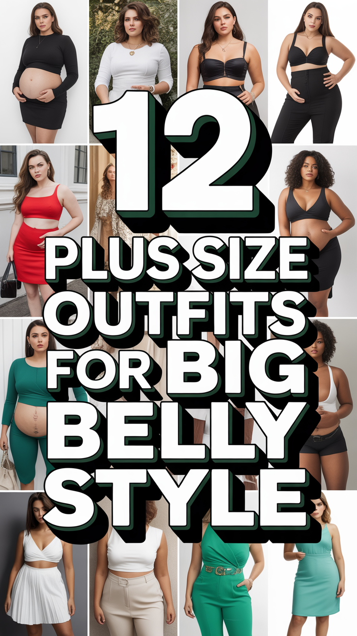 ✨ 12 Plus Size Outfits for Big Belly Style