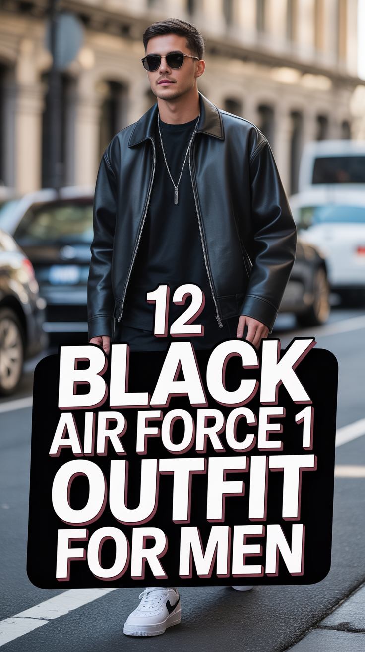 🖤 12 Black Air Force 1 Outfit For Men