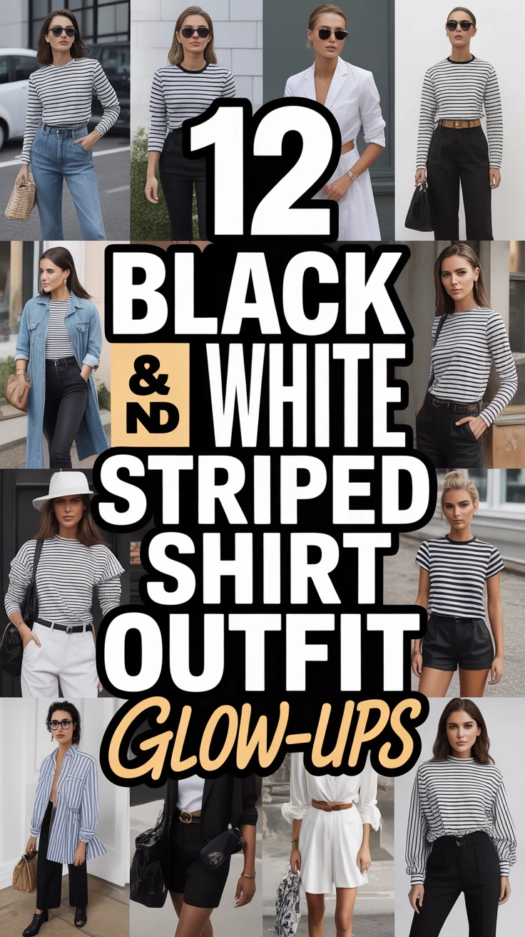 👕 12 Black and White Striped Shirt Outfit Glow-Ups