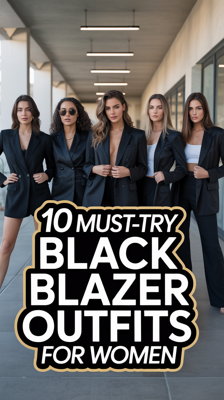 ✨ 10 Must-Try Black Blazer Outfits for Women