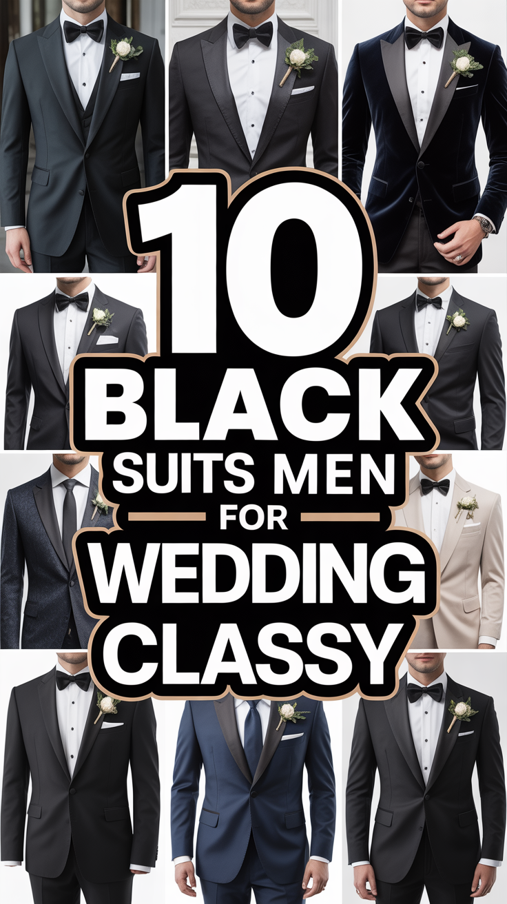 🤵 10 Black Suits For Men Wedding Classy