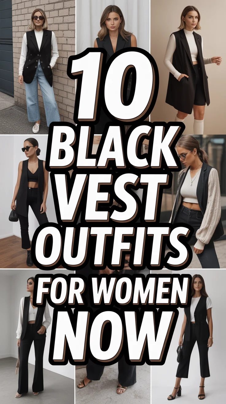 ✨ 10 Black Vest Outfits For Women Now