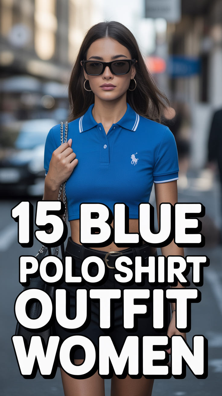 💙 15 Blue Polo Shirt Outfit Women
