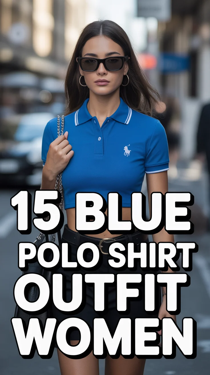 💙 15 Blue Polo Shirt Outfit Women