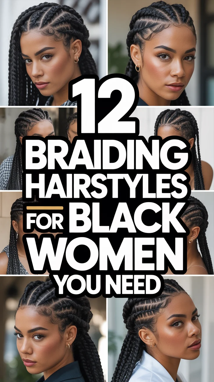 ✨ 12 Braiding Hairstyles for Black Women You Need