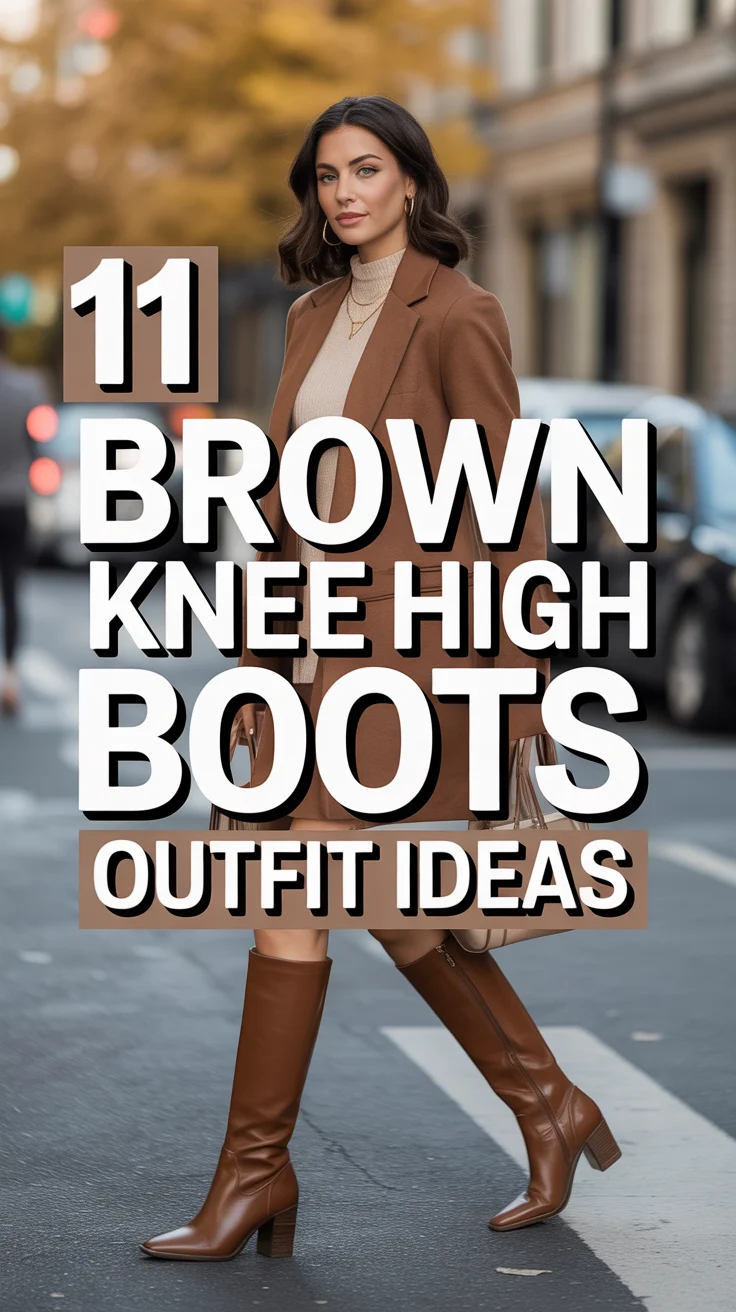 👢 11 Brown Knee High Boots Outfit Ideas