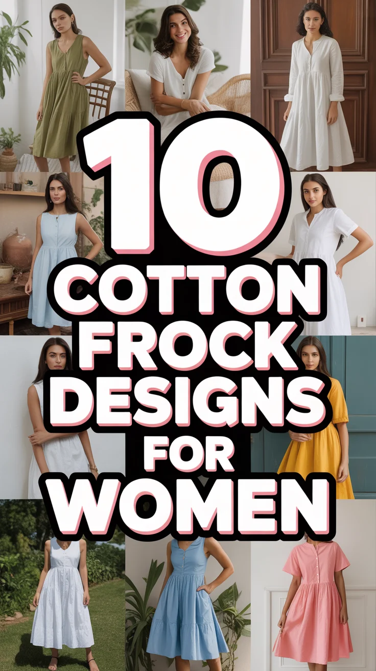 👗 10 Cotton Frock Designs For Women