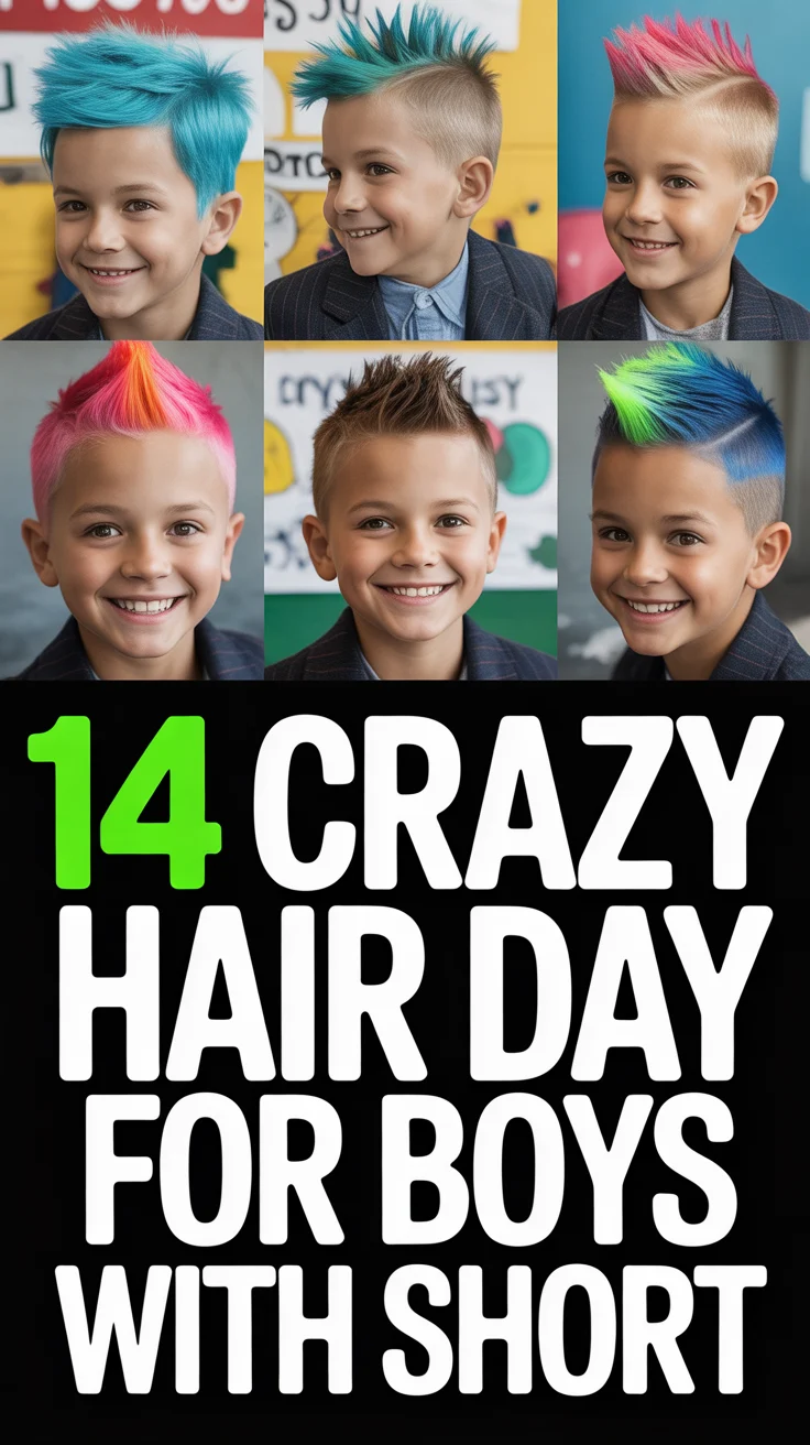 💥 14 Crazy Hair Day For Boys With Short