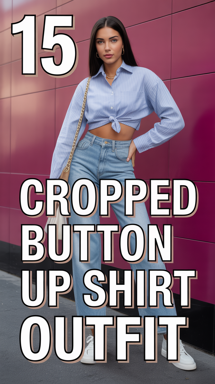 🧩 15 Cropped Button Up Shirt Outfit