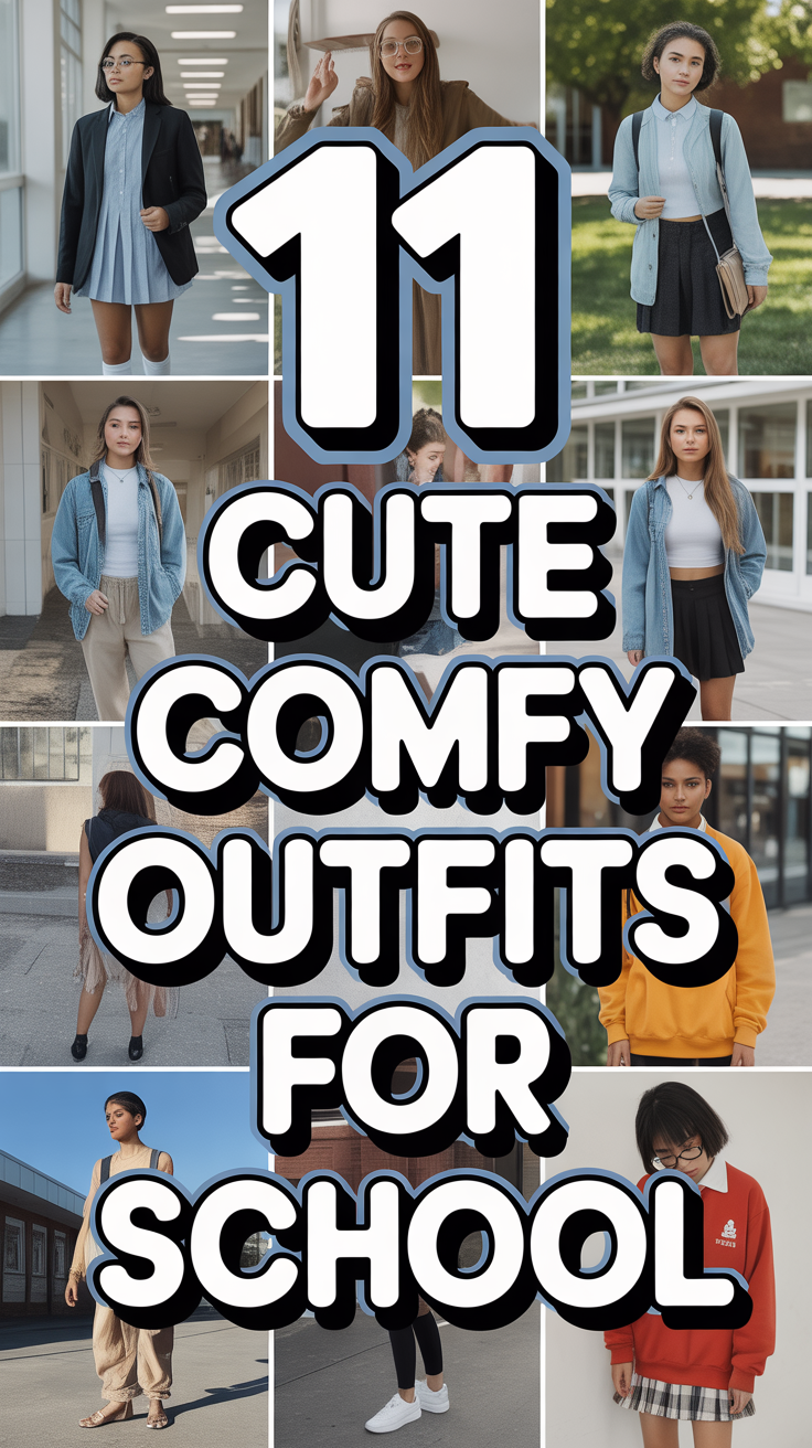 🧢 11 Cute Comfy Outfits For School