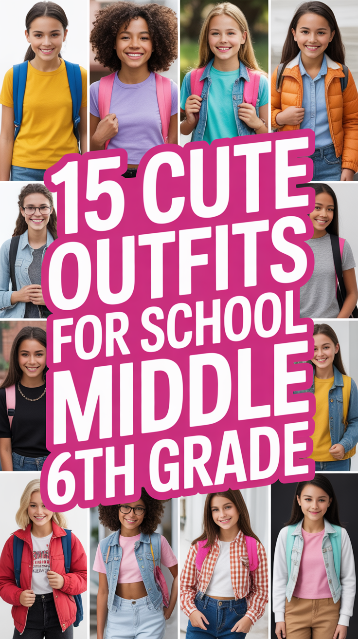 🧢 15 Cute Outfits For School Middle 6Th Grade