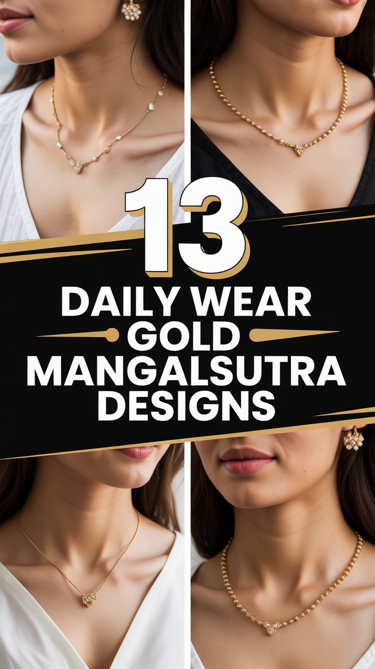 💫 13 Daily Wear Gold Mangalsutra Designs