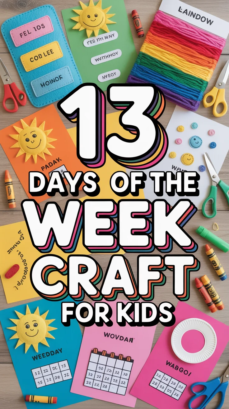 🧵 13 Days Of The Week Craft For Kids