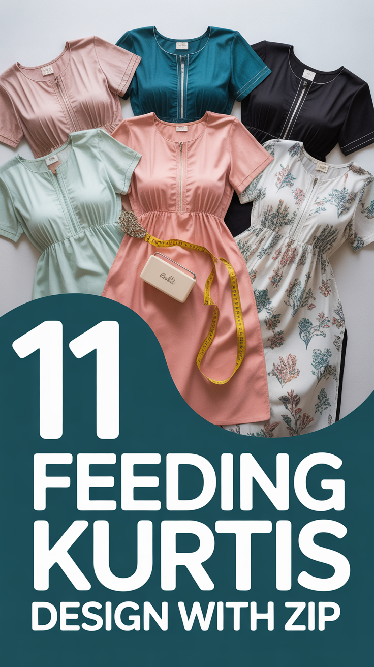 🧵 11 Feeding Kurtis Design With Zip