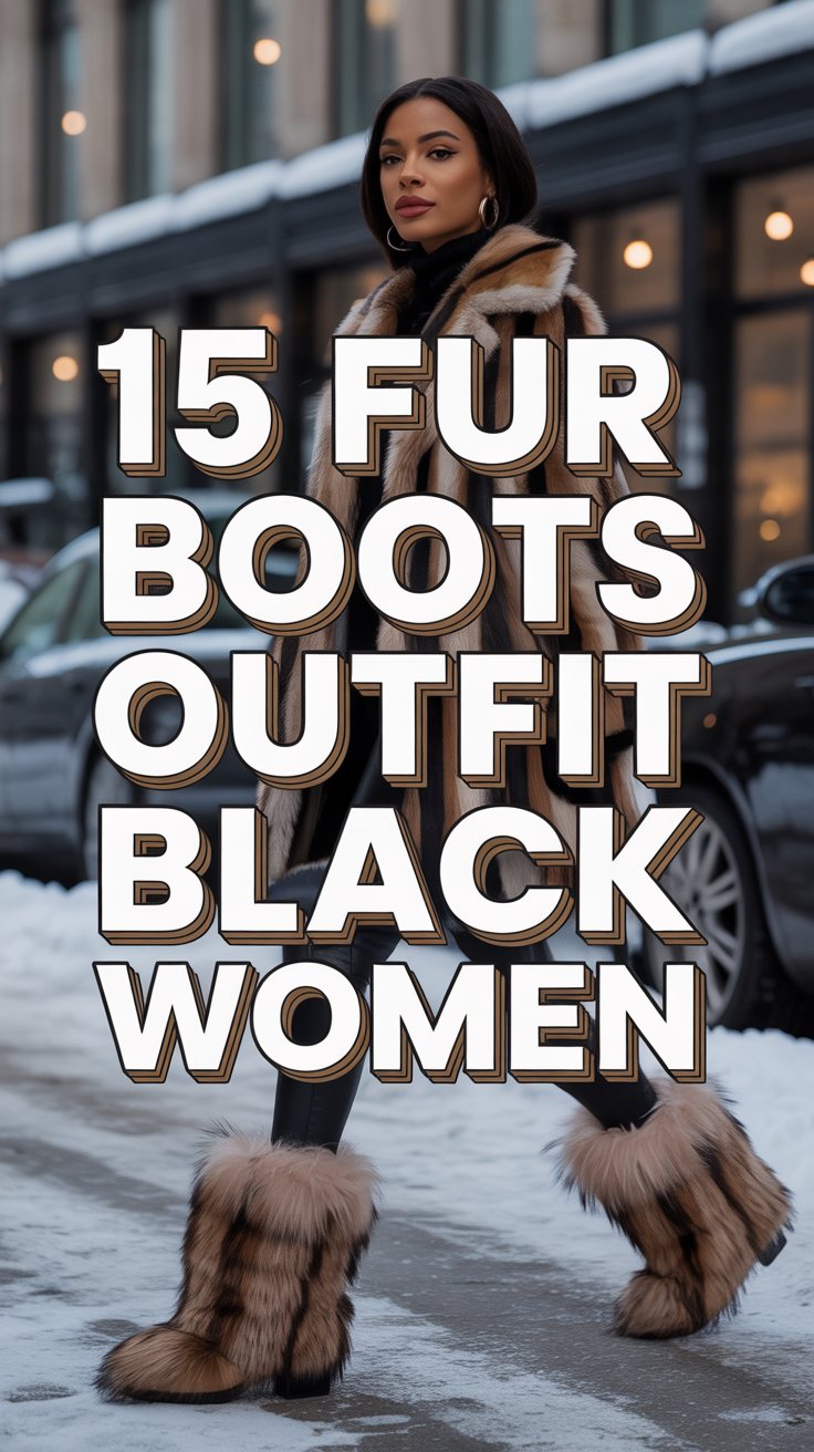 🧊 15 Fur Boots Outfit Black Women