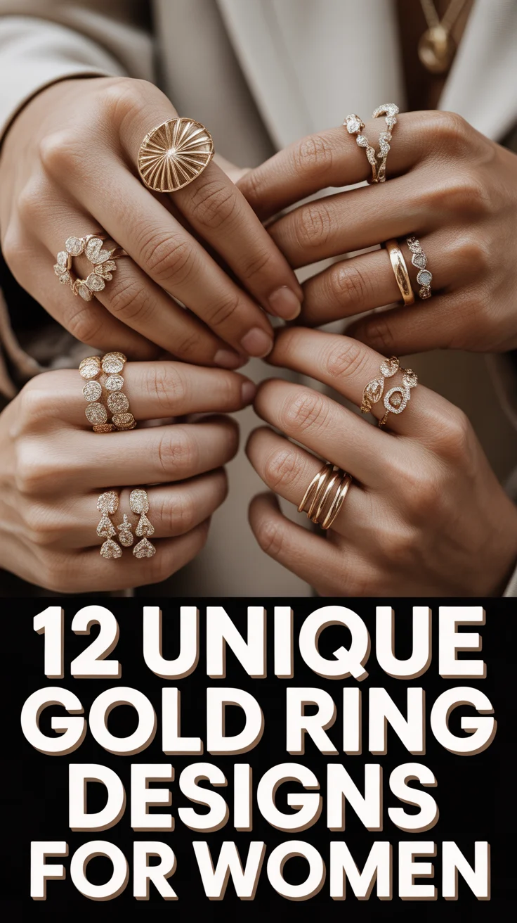 ✨ 12 Unique Gold Ring Designs for Women
