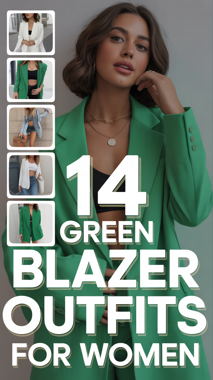 💚 14 Green Blazer Outfits For Women