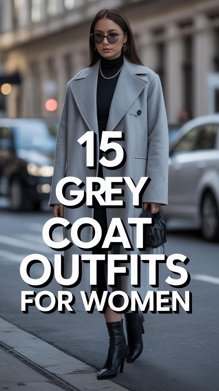 🧥 15 Grey Coat Outfits For Women
