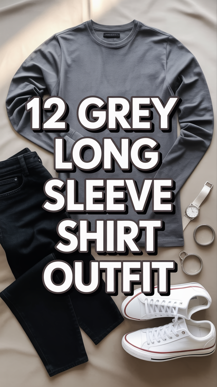 🧥 12 Grey Long Sleeve Shirt Outfit
