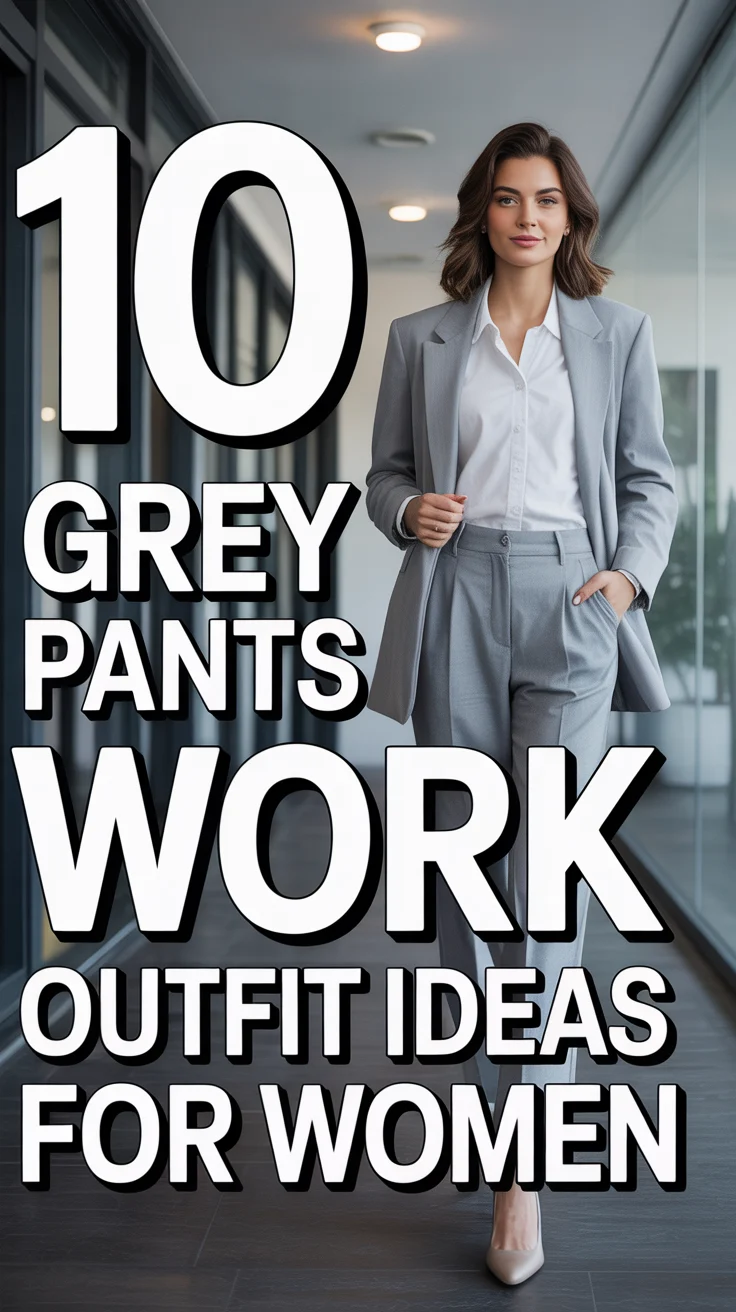 ✨ 10 Grey Pants Work Outfit Ideas for Women