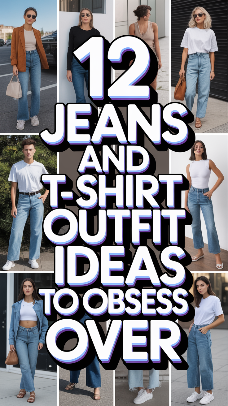👖12 Jeans And T Shirt Outfit Ideas To Obsess Over