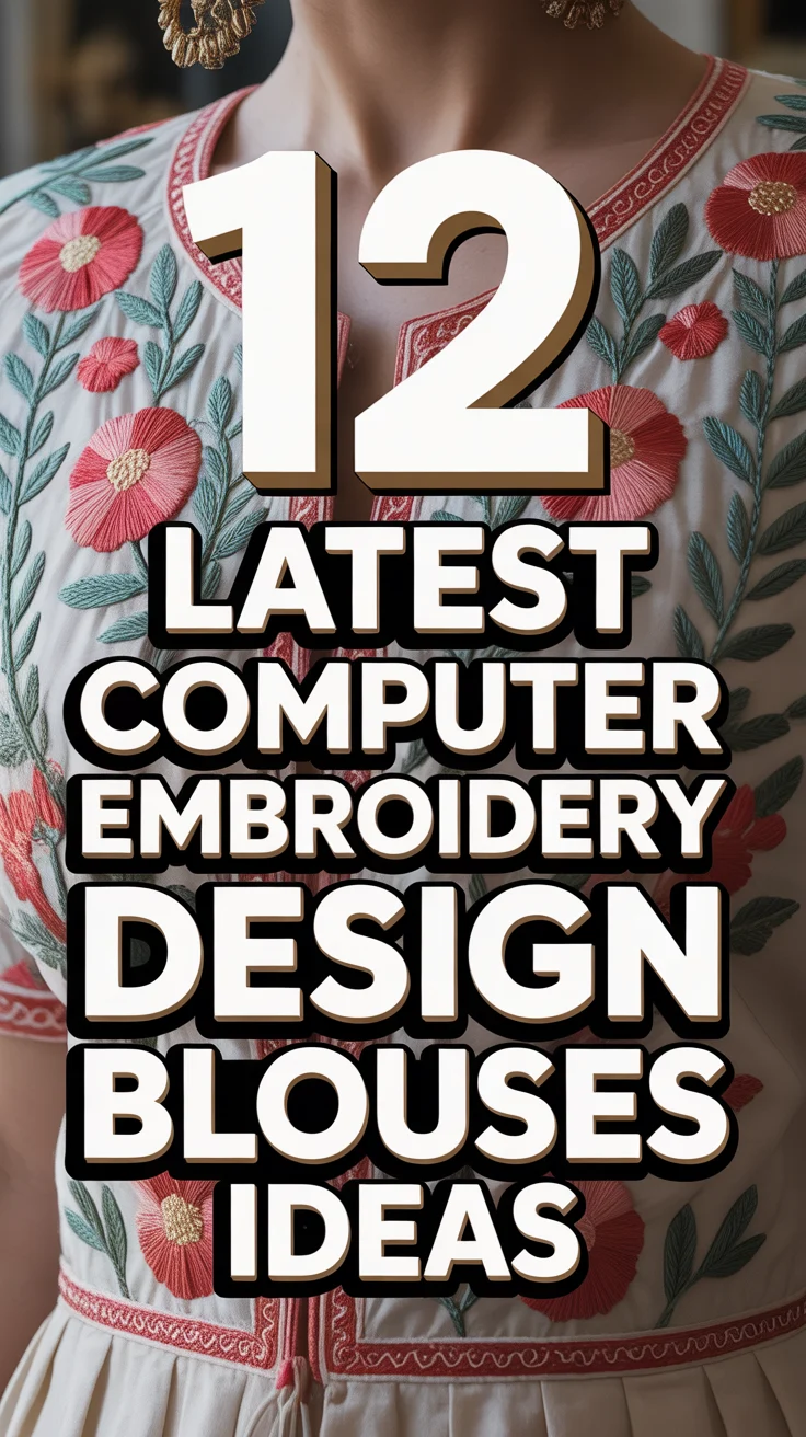 🧵 12 Latest Computer Embroidery Design Blouses Ideas