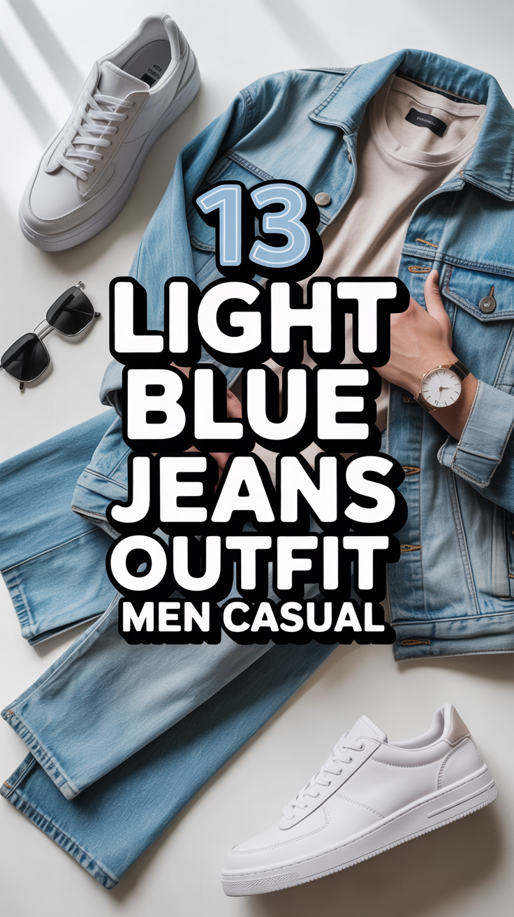 👖 13 Light Blue Jeans Outfit Men Casual