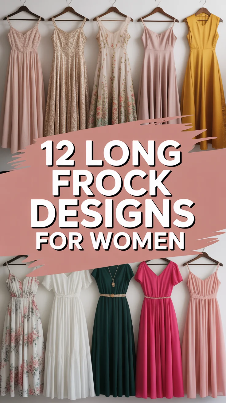 🌸 12 Long Frock Designs For Women