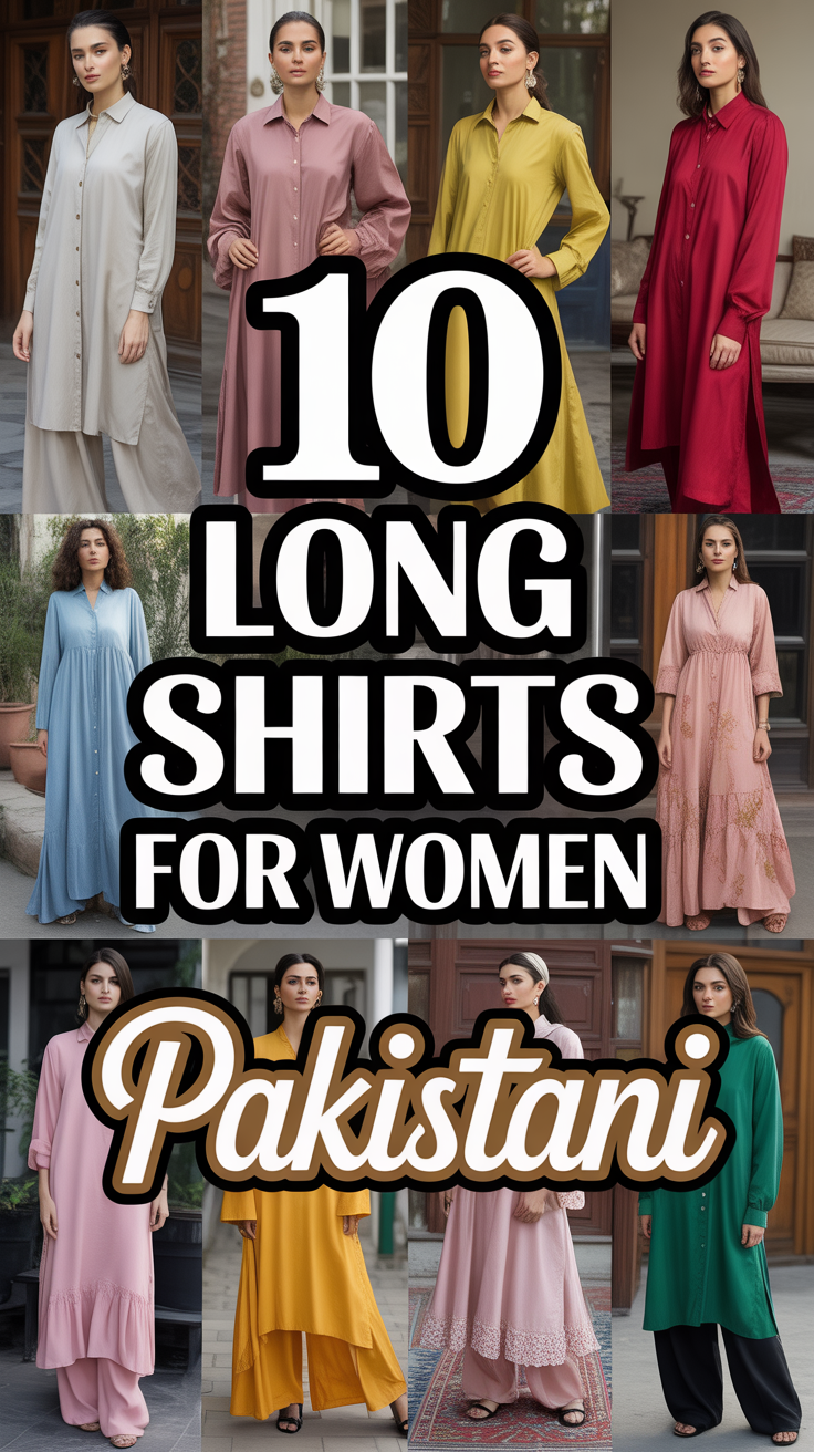 👗 10 Long Shirts For Women Pakistani