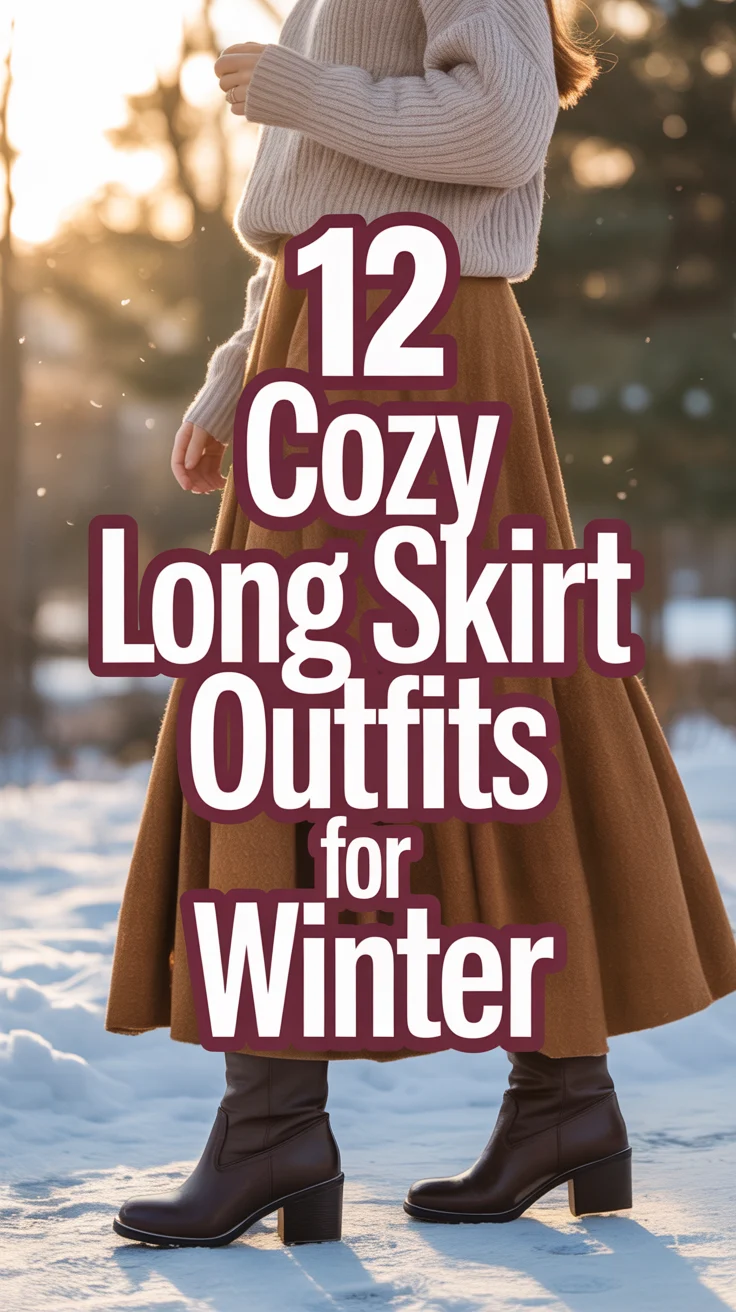 ❄️ 12 Cozy Long Skirt Outfits For Winter