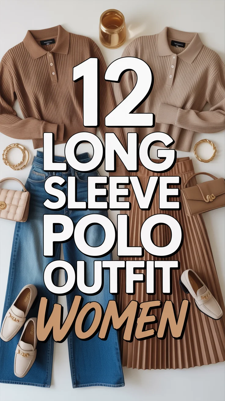 🧶 12 Long Sleeve Polo Outfit Women