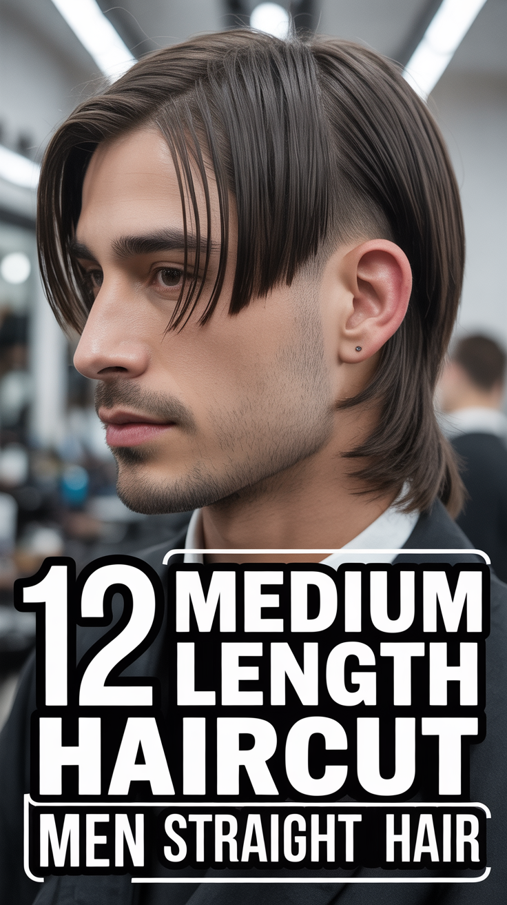 💇‍♂️ 12 Medium Length Haircut Men Straight Hair