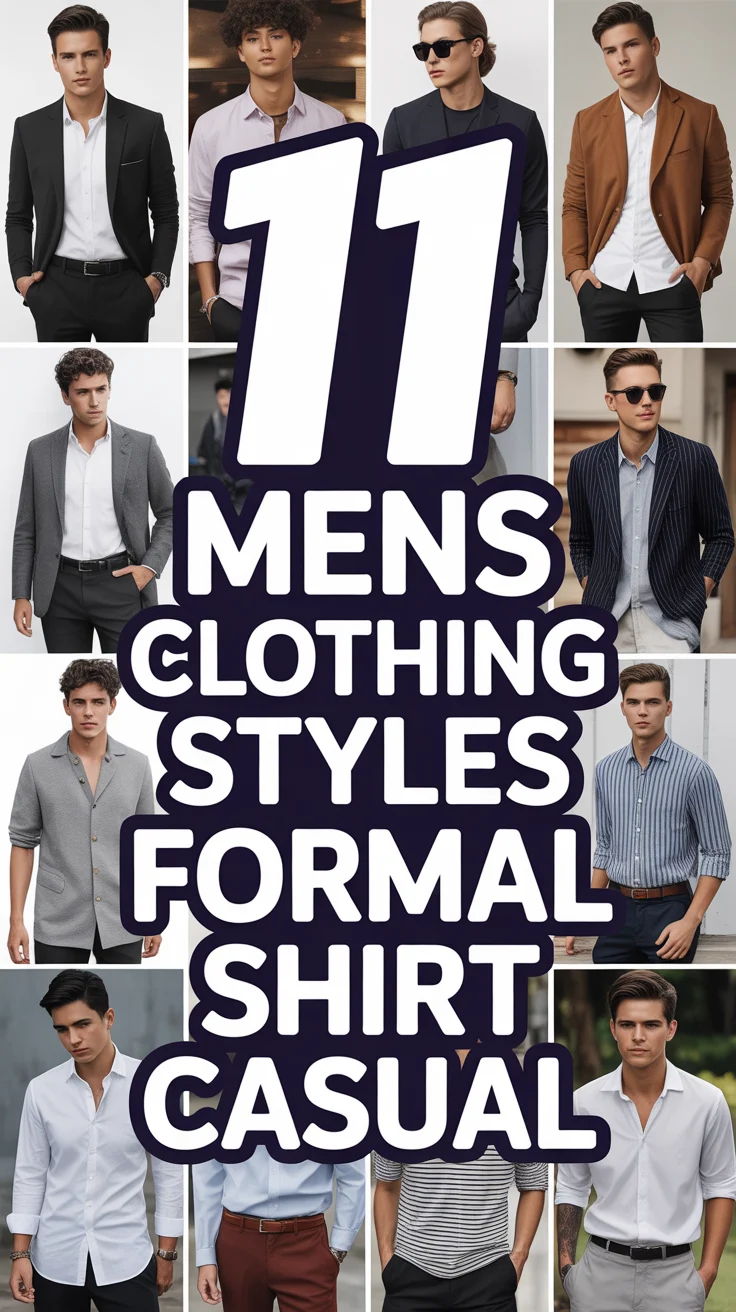 🕴️ 11 Mens Clothing Styles Formal Shirt Casual