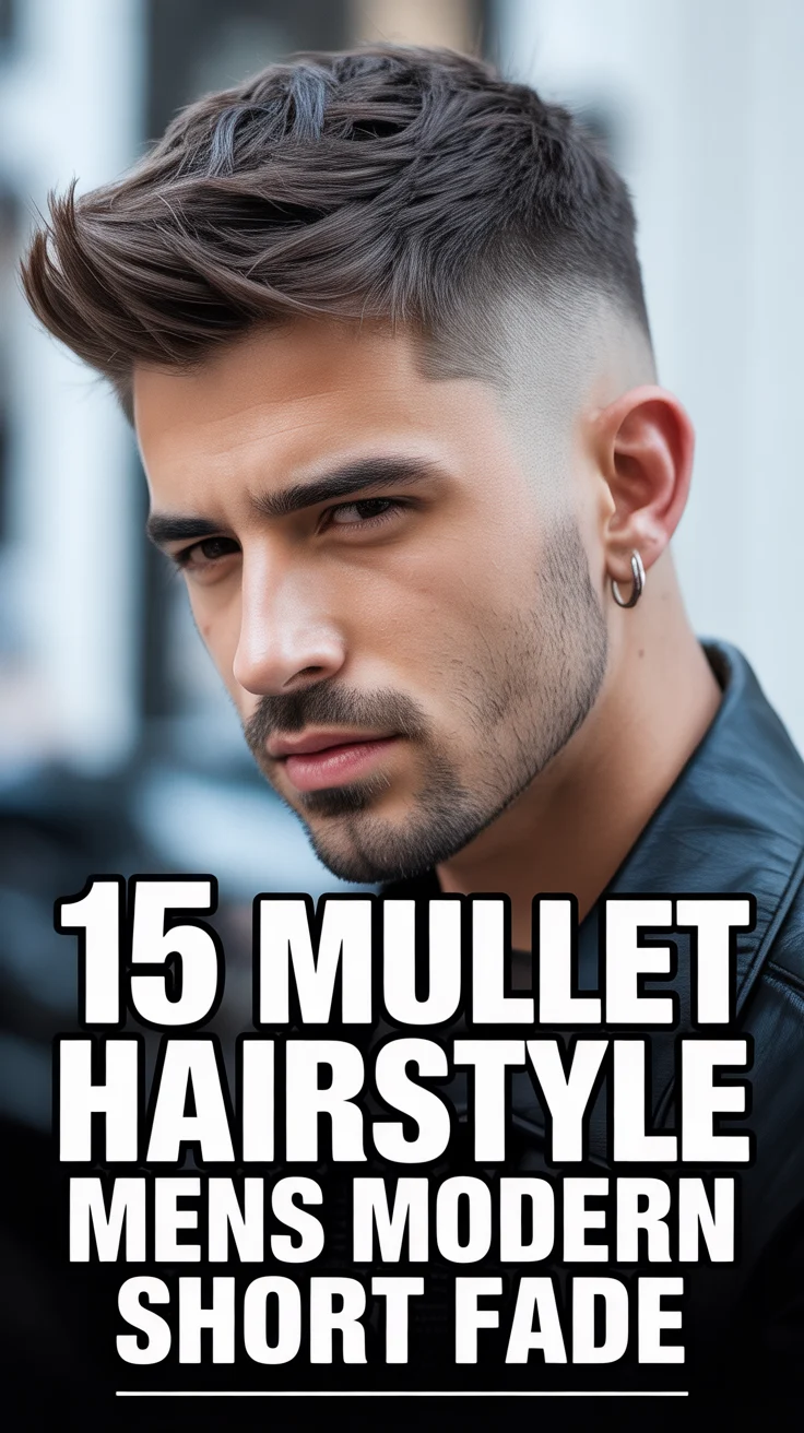 💈 15 Mullet Hairstyle Mens Modern Short Fade