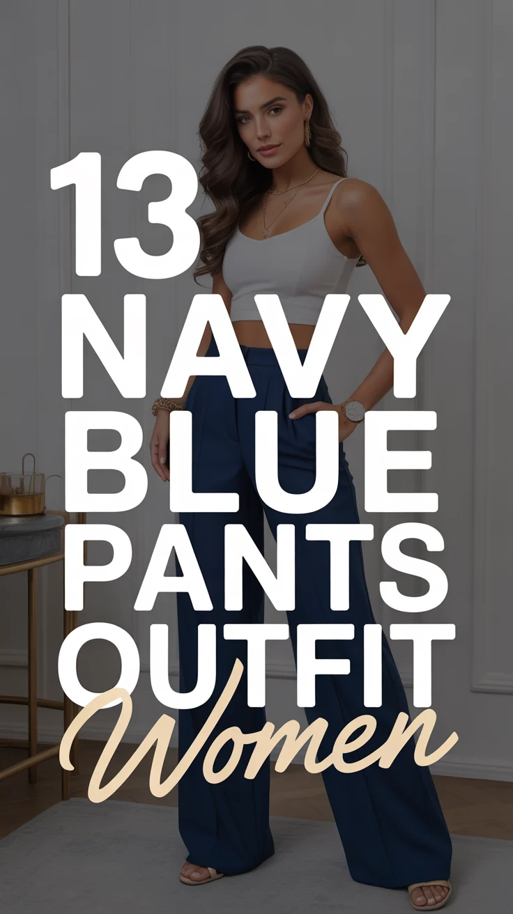 👖 13 Navy Blue Pants Outfit Women