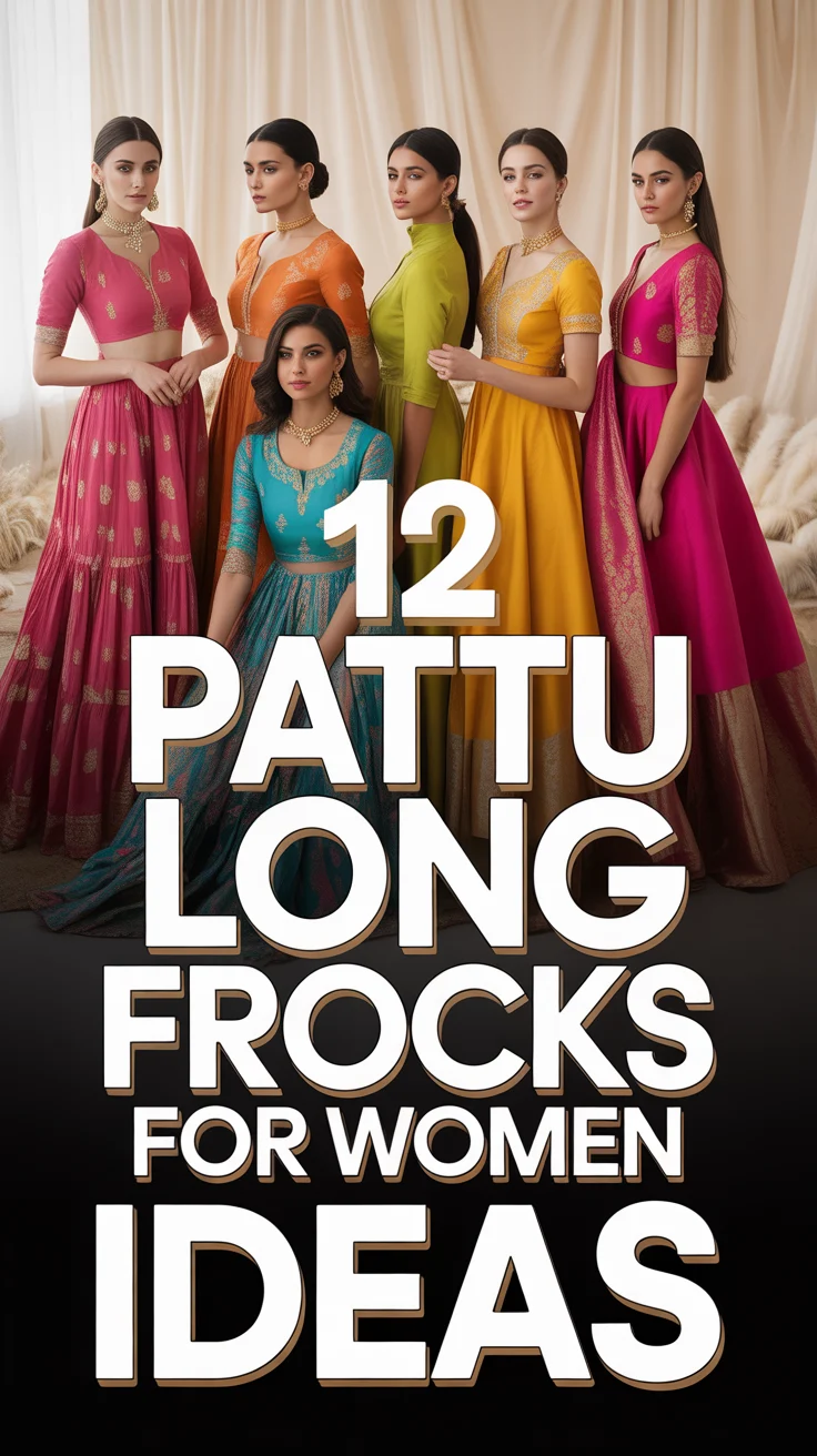 💫 12 Pattu Long Frocks For Women Ideas