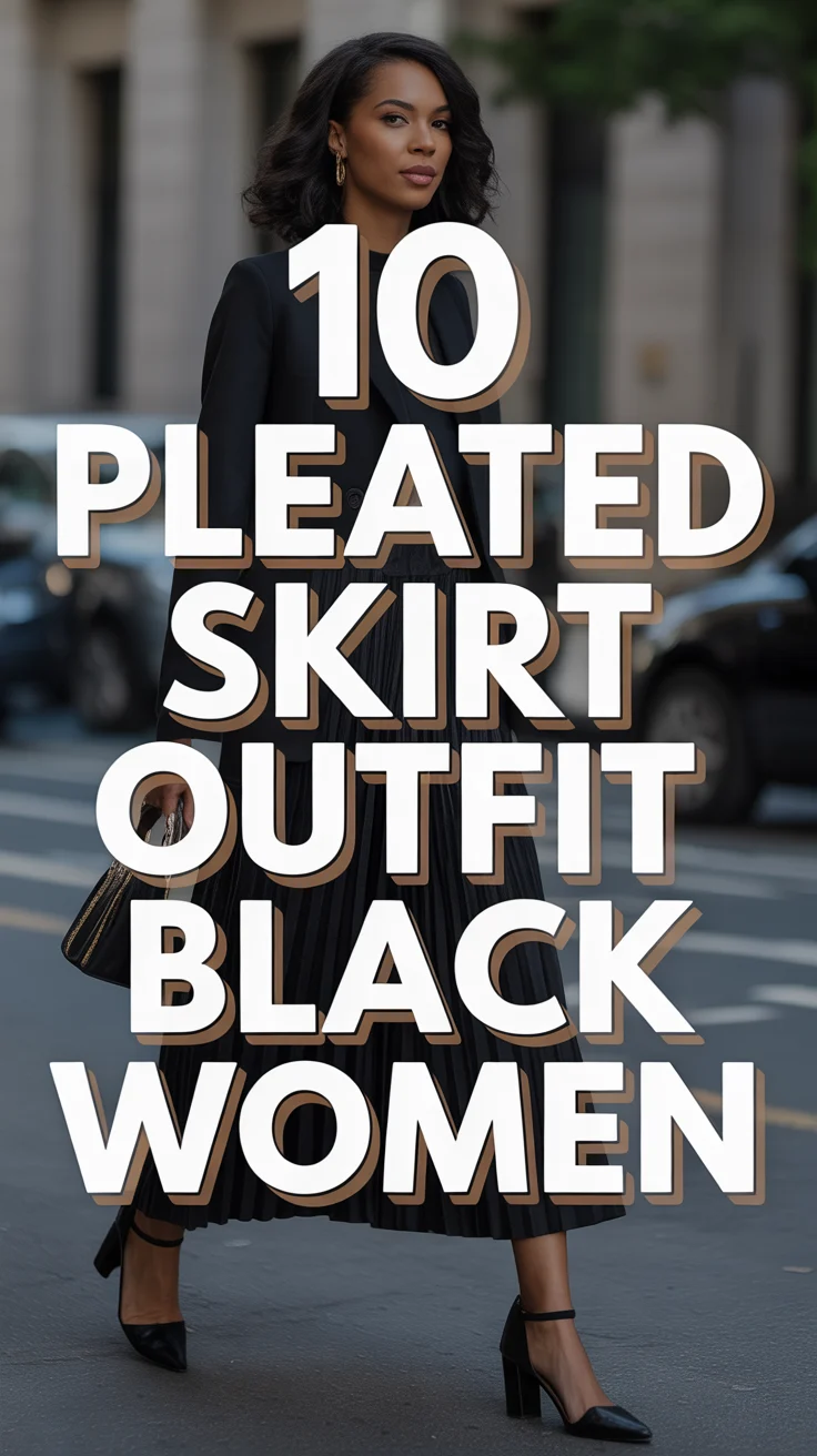 🖤 10 Pleated Skirt Outfit Black Women