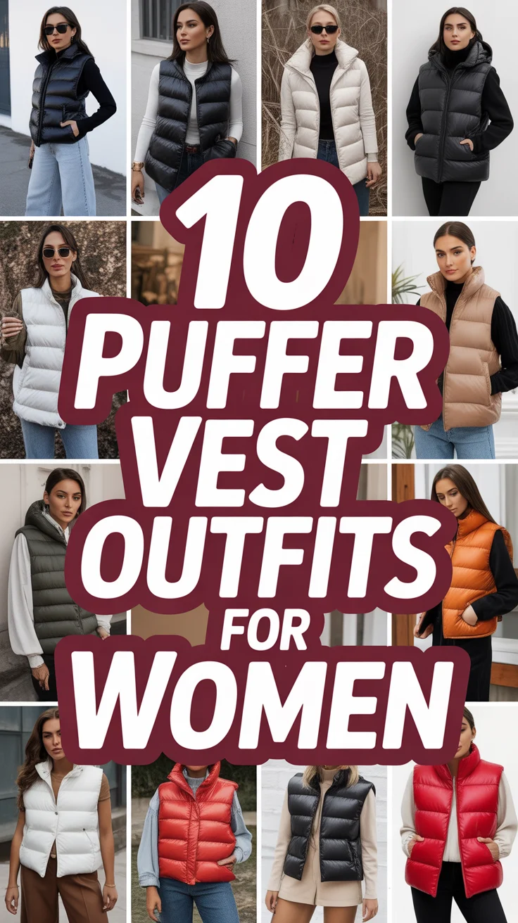 🧥 10 Puffer Vest Outfits For Women