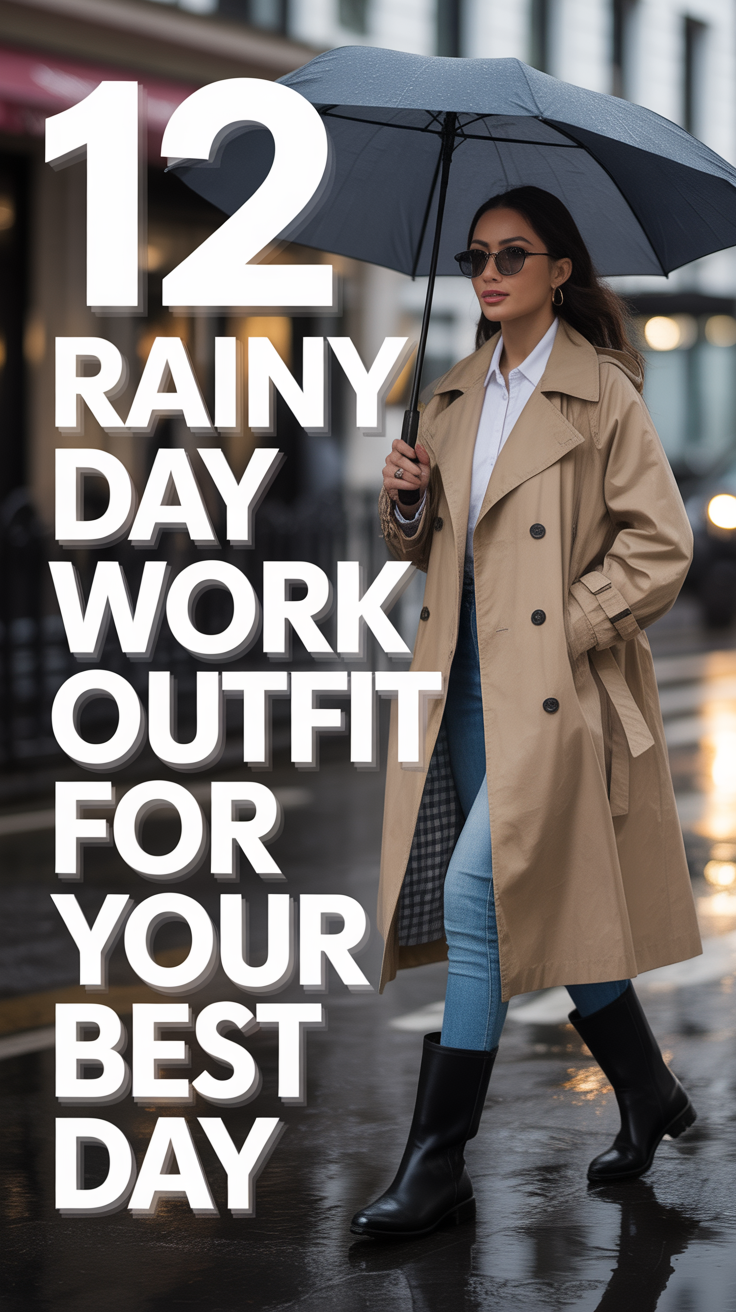 ☔️ 12 Rainy Day Work Outfit for Your Best Day