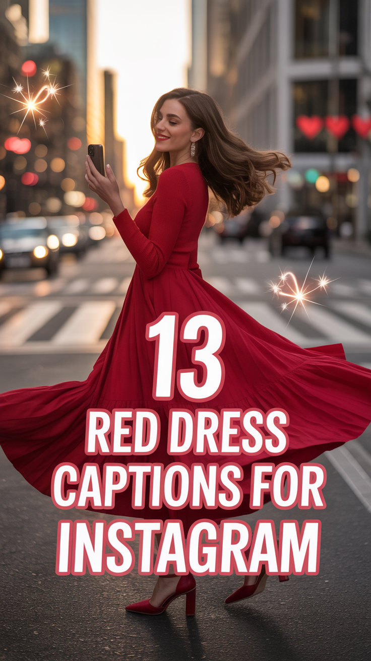 ❤️ 13 Red Dress Captions For Instagram