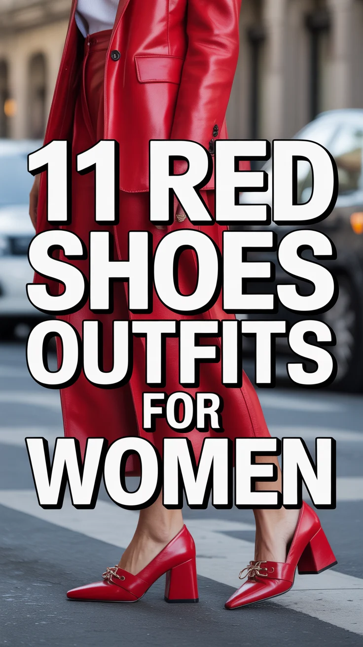 👠 11 Red Shoes Outfits For Women