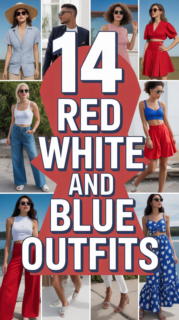 🇺🇸 14 Red White And Blue Outfits