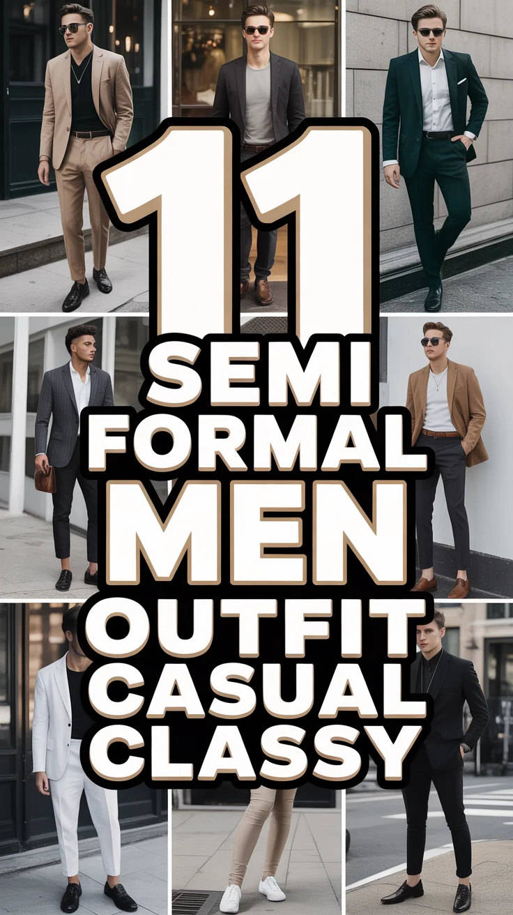 🕴️ 11 Semi Formal Men Outfit Casual Classy